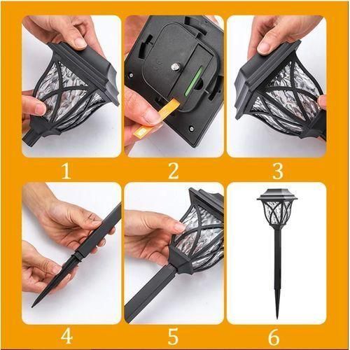 2 pièces/ensemble lampes solaires lampadaire étanche extérieur